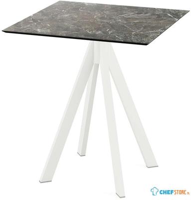 Infinity Terrastafel Wit Frame + Galaxy Marble HPL 70x70 cm - Essentials 120021577 1