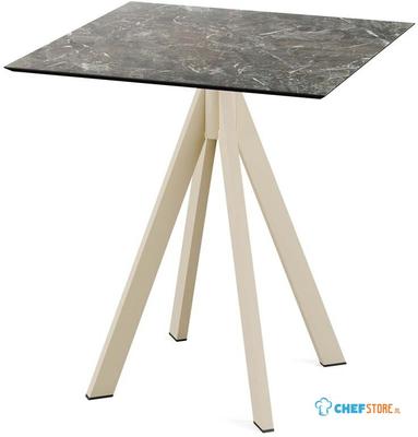 Infinity Terrastafel Zand Frame + Galaxy Marble HPL 70x70 cm - Essentials 120031577 1