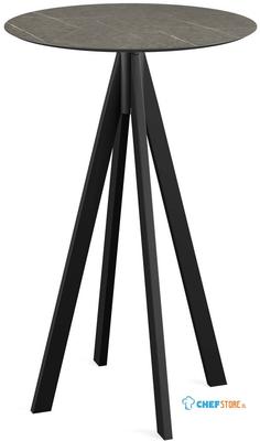 Infinity Statafel Zwart Frame + Midnight Marble HPL 70 cm - Essentials 120041670 1