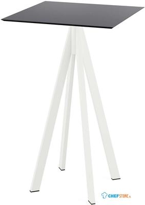 Infinity Statafel Wit Frame + Zwart HPL 70x70 cm - Essentials 120051077 1