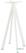 Infinity Statafel Wit Frame + Tropical Wood HPL 70 cm - Essentials 120051270 2