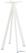 Infinity Statafel Wit Frame + Moonstone HPL 70 cm - Essentials 120051370 2