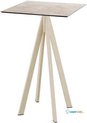 Infinity Statafel Zand Frame + Moonstone HPL 70x70 cm - Essentials 120061377 1