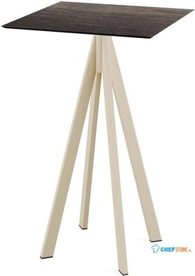 Infinity Statafel Zand Frame + Riverwashed Wood HPL 70x70 cm - Essentials 120061477 1