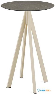 Infinity Statafel Zand Frame + Midnight Marble HPL 70 cm - Essentials 120061670 1