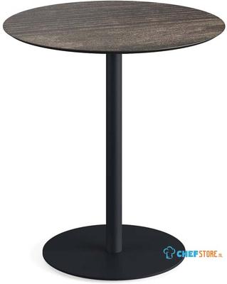 Urban Terrastafel Zwart Frame + Riverwashed Wood HPL 70 cm - Essentials 130011470 1