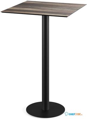 Urban Statafel Zwart Frame + Tropical Wood HPL 70x70 cm - Essentials 130041277 1