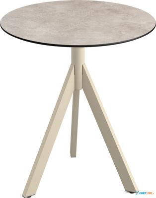 Essentials Infinity Tripod Terrastafel Zand Frame + Moonstone HPL 70 cm - 140031370 1