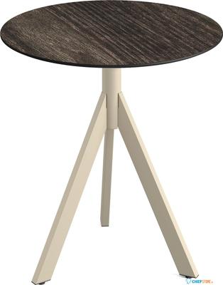 Essentials Infinity Tripod Terrastafel Zand Frame + Riverwashed Wood HPL 70 cm - 140031470 1