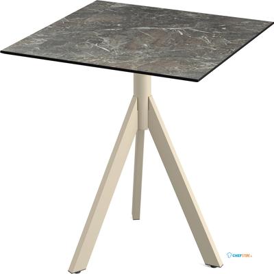 Essentials Infinity Tripod Terrastafel Zand Frame + Galaxy Marble HPL 70x70 cm - 140031577 1