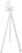 Essentials Infinity Tripod Statafel Wit Frame + Zwart HPL 70x70 cm - 140051077 2