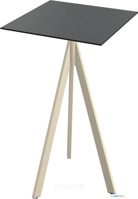 Essentials Infinity Tripod Statafel Zand Frame + Zwart HPL 70x70 cm - 140061077 1