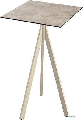 Essentials Infinity Tripod Statafel Zand Frame + Moonstone HPL 70x70 cm - 140061377 1
