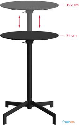 Essentials Versa Terras/statafel Verstelbaar in 2 Hoogtes Zwart - 20500 1