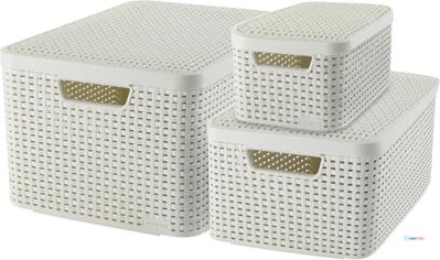 STYLE Set van 3 Opbergdozen met Deksel S+M+L - 240652 1