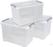 HANDY Set van 3 Transparante Opbergdozen 65L - 240682 1