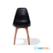Essentials Keeve Stoel Zwart, Berkenhouten Frame en Kunststof Zitting, 47x53x83cm (LxBxH), 505F01SB 2