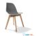 Essentials Keeve Stoel Grijs, Berkenhouten Frame en Kunststof Zitting, 47x53x83cm (LxBxH), 505F01SG 2
