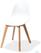 Essentials Keeve Stoel Wit , Berkenhouten Frame en Kunststof Zitting, 47x53x83cm (LxBxH), 505F01SW 1