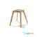 Essentials Keeve Stoel Wit , Berkenhouten Frame en Kunststof Zitting, 47x53x83cm (LxBxH), 505F01SW 5