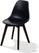 Essentials Keeve Stoel Zwart, Berkenhouten Frame en Kunststof Zitting, 47x53x83cm (LxBxH), 505FD01SB 1