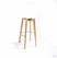 Essentials Keeve Barkruk Grijs, Berkenhouten Frame en Kunststof Zitting, 53x47x119cm (LxBxH), 506F01SG 3