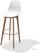 Essentials Keeve Barkruk Wit, Berkenhouten Frame en Kunststof Zitting, 53x47x119cm (LxBxH), 506F01SW 1