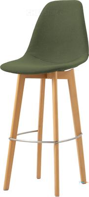 Feros 506F159552 Keeve - Barstoel met stapelbaar frame - Gestoffeerde zitting