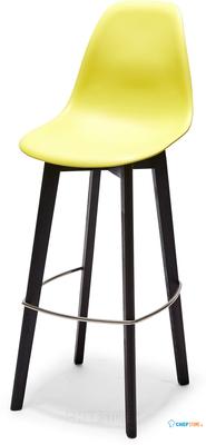 Essentials Keeve Barkruk Geel, Berkenhouten Frame en Kunststof Zitting, 53x47x119cm (LxBxH), 506FD01SY 1