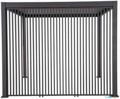 BEST Zijwand Louvre Verticaal 123cm (voor Cadiz Wand 400cm) - 514433 1