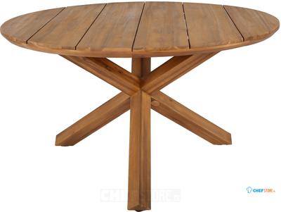 531681 Mola - Ronde eettafel van teak hout hout