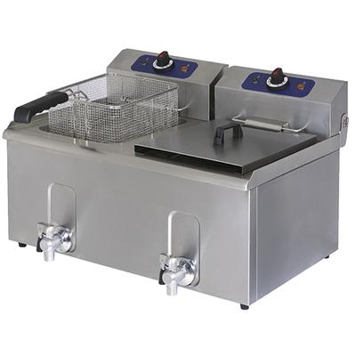 Mastro Electrische Frituur Met Aftapkraan, Tafelmodel, Oliecapaciteit: 8+8 Liter | 1241G 1