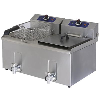 Mastro Electrische Frituur Met Aftapkraan, Tafelmodel, Oliecapaciteit: 10+10 Liter | 1276G 1