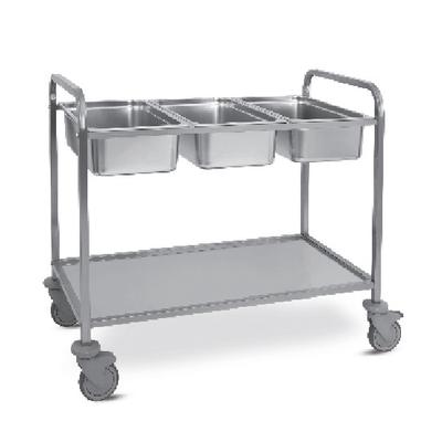 Kar Voor Gn Bakken Met 1 Onderblad, 3X Gn 1/1 H=200 Mm