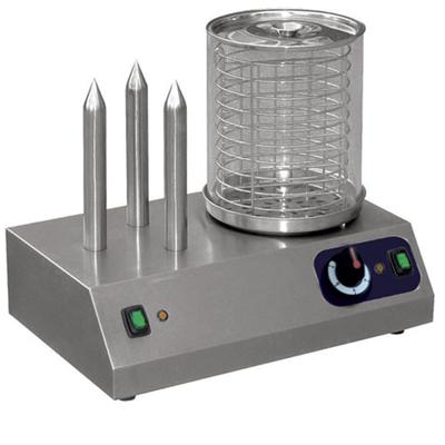 Mastro Hot Dog Verwarmer Met Pyrex Glas Bak En 3 Broodjesverwarmers, Capaciteit: 40 Hot Dogs | 2106G 1