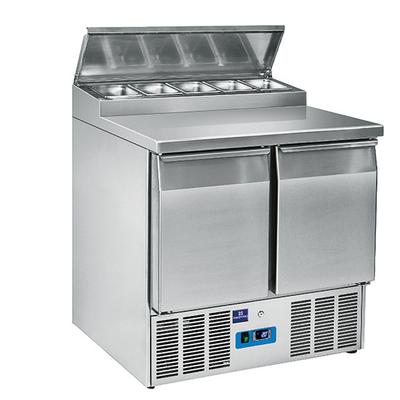 Mastro Saladette | 2 Deuren Gn 1/1 | 5X Gn 1/6 H=150 Mm, 0°/+8°C | 9718C 1