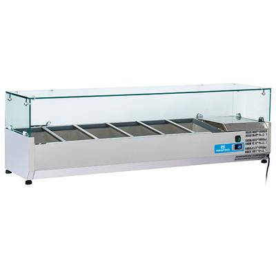 Gekoelde Vitrine | 6X Gn 1/4 | Glazen top | Mastro 9970CV 1