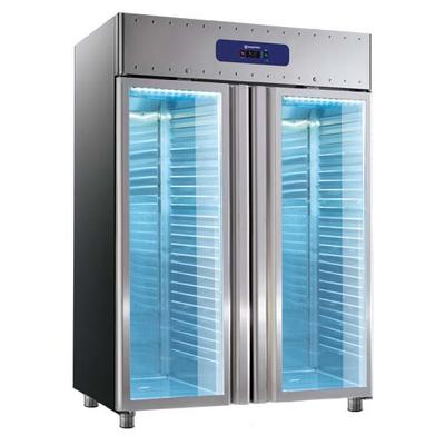 Refrigerator 1400 Liter Stainless Steel With Glass Doors - GN 2/1 - -2°/+8°C - 85 mm Insulatio - BMA0201G 1