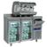 Gekoelde Werkbank | 2 Glazen Deuren + Uitkloplade En Opstand | GN1/1 | -2°/+8°C | Matro BNC0001BAR/F 1