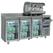Gekoelde Werkbank | 3 Glazen Deuren + Uitkloplade En Opstand | GN1/1 | -2°/+8°C | Mastro BNC0007BAR/F 1