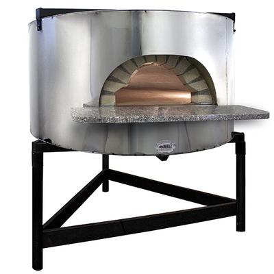 Mastro Houten Pizza-Oven Met Roestvrijstalen Facade, Bodemplaat Ø 1100 Mm, Capaciteit: 4/5 Pizza'S | CAC0015 1