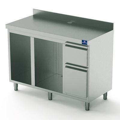 Coffee Service Table 1500 mm With Glasswasher and Ice Maker Housing, Mastro EEZ0002 1