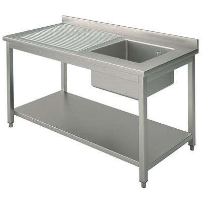 Mastro Wasbakunit, 1 Wasbak, Afdruipdeel Aan Linkerzijde, Op Poten, Met Bodemplaat, 1200X700 Mm | GLA0011 1