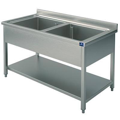 Mastro Wasbakunit, 2 Wasbakken, Op Poten, Met Bodemplaat, 1400X700 Mm | GLA0012 1