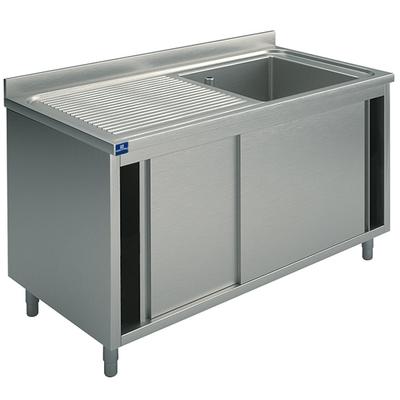 Mastro Wasbakunit Op Kastje, 1 Wasbak + Afdruipdeel Links, Met Schuifdeuren, 100X600 Mm | GLA0020 1