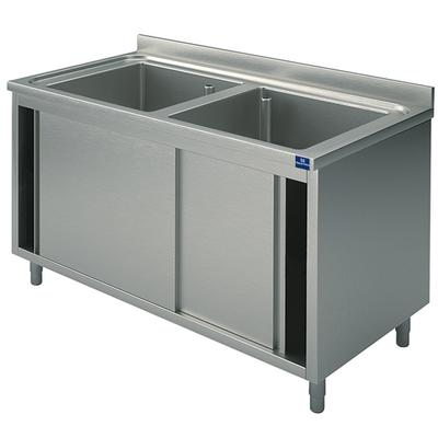 Mastro Wasbakunit Op Kastje, 2 Wasbakken, Met Schuifdeuren, 1200X600 Mm | GLA0021 1