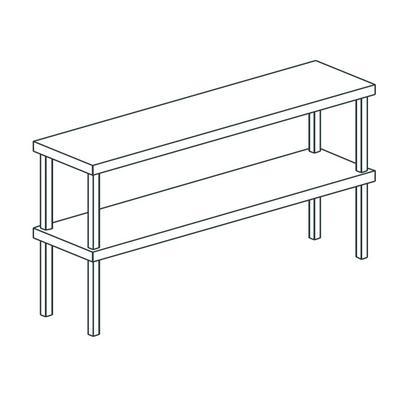 Overshelf 2 Tier Overshelf Side Open 1400x350 Mm - HCB0085 1