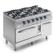 Gas Range On Static Gas Oven GN2/1 And Closed Cabinet, 6 Burners - Virtus MS712CFG 1