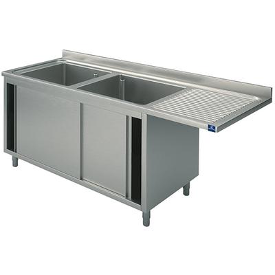 Mastro Wasbakunit Op Kastje Met Schuifdeuren Voor Inbouwvaatwasser, 2 Linker Wasbakken, 1800X600 Mm | SLA2LD1806 1