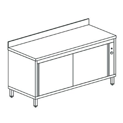 Verwarmde Werkbank Met Schuifdeuren, Met Opstand, 1100X600 Mm 1